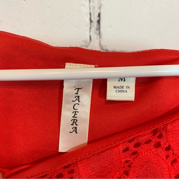 Tacera red short sleeve dress - Picture 4 of 8